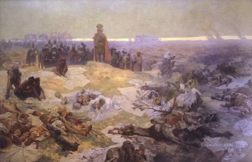 Alphonse Mucha Painting - After the Battle of Grunwald Alphonse Mucha